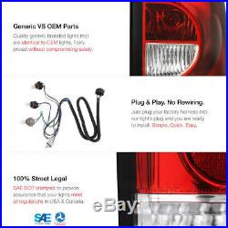 03-06 Chevy Silverado 1500 2500 3500 Red Tail Brake Lamp Crystal Clear Headlight