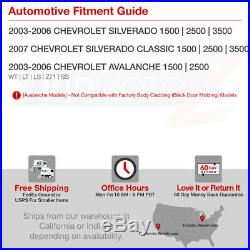 03-06 Chevy Silverado Avalanche 1500 2500 3500 Black 4PC Headlight Signal Lamp