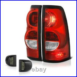 03-06 Chevy Silverado Factory Style Red Brake Tail Lamp+LED License Plate Light