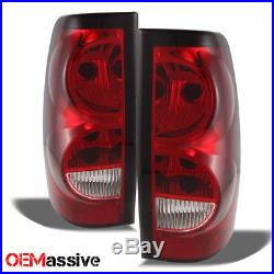 03-06 Chevy Silverado Pickup Truck Red Clear Tail Lights Brake Lamps Replacement
