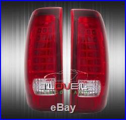 03-06 Chevy Silverado / Sierra Rear Led Brake Stop Tail Lights Lamps Red Lens