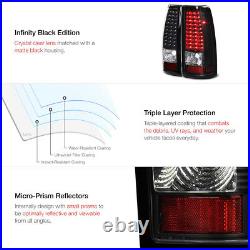 03-06 Chevy Silverado V8 Ss Truck Black LED Tail Lamps Brake Signal Lights LH+RH