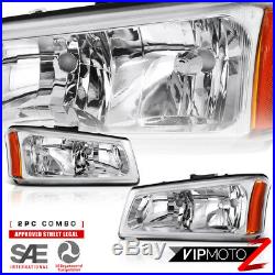 03-06 Silverado 3500HD New Set Headlights Turn Signal Parking Bumper Lights L+R
