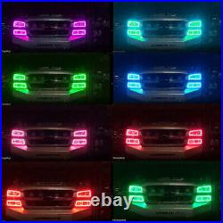 03-06 Silverado IR Remote Angel Eyes LED RGB Headlight Halo Ring+Turn Signal Set