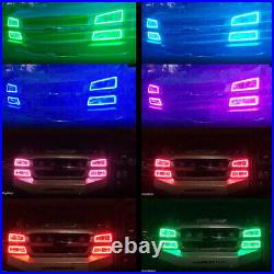 03-06 Silverado IR Remote Angel Eyes LED RGB Headlight Halo Ring+Turn Signal Set