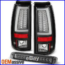 03-06 Silverado Sierra 1500 2500HD 3500 LED Black Tail Lights+Smoked 3rd Brake