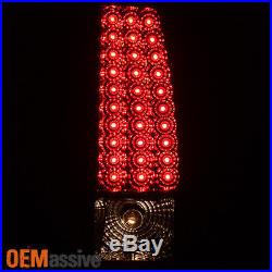 03-06 Silverado Sierra 1500 2500 3500 Red Smoked LED Tail Lights+3rd Brake Lamp