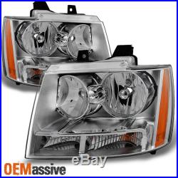 07-14 Chevy Avalanche Suburban Tahoe Headlights Left + Right Replacement Pair