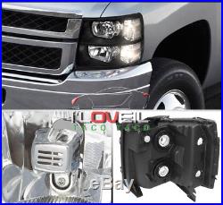 07-14 Chevy Silverado 1Pc Factory Style Head Lights Lamps Left + Right Set Black