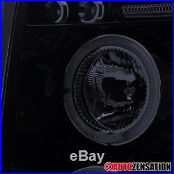 07-14 Chevy Silverado Piano Black LED DRL Halo Projector Headlights