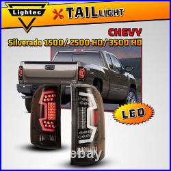 07-14 For Chevy Silverado 1500 2500 3500 LED Tail Lights Sequential Turn Signal