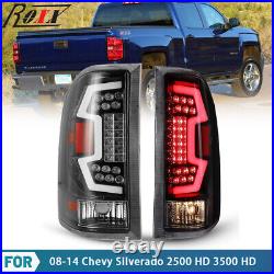 07-14 For Chevy Silverado 1500 2500 3500 LED Tail Lights Sequential Turn Signal
