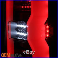 14 15 16 17 Chevy Silverado GMC Sierra LED Light Bar Tail Lights Black Smoke