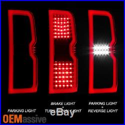 14 15 16 17 Chevy Silverado GMC Sierra LED Light Bar Tail Lights Black Smoke