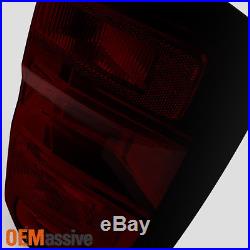 14-16 Chevy Silverado Pickup Dark Red Left + Right Tail Light Replacement Pair