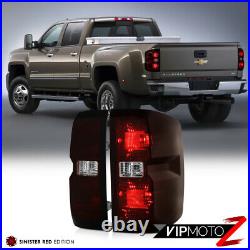 14-18 Chevy Silverado 1500 2500 3500 Smoke Red Tinted Tail Light Lamp Left Right