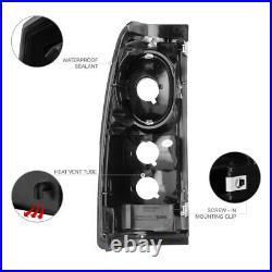 1700LM LED BackUp! BLACK SMOKE Tail Light For 99-03 Chevy Silverado GMC Sierra