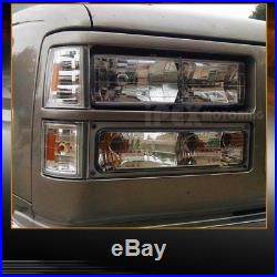 1988-1998 Chevy Silverado Suburban Tahoe Sierra Chrome Headlights + Signal Light
