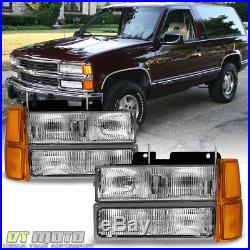 1994-1998 Chevy Silverado Suburban Tahoe Headlights+Corner+Bumper Parking Lamps