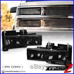 1994-2000 C2500 C3500 K2500 K3500 Smoke Rear Tail Lights Headlights Bumper Lamps