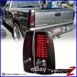 1999 2000 Chevrolet Silverado 2500 Smoke Bumper+Head Lamps Red LED Tail Light