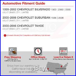 1999-2002 Chevy Silverado 2000-2006 Suburban Tahoe DARK SMOKE Headlights Lamps