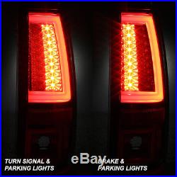 1999-2002 Silverado Sierra 1500 2500HD Red LED Tube Tail Lights + 3rd Brake Lamp