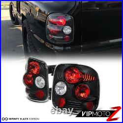 1999-2002 Silverado Stepside Headlamp Halo Parking Signal Bumper Black Rear Tail