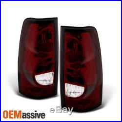2003 2004 2005 2006 Chevy Silverado Dark Red Tail Lights Brake Lamps Replacement