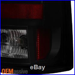 2003 2004 2005 2006 Chevy Silverado GMC Sierra Black Smoked LED Tube Tail Lights
