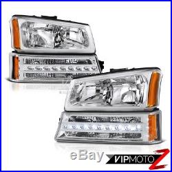 2003-2006 Avalanche 2500 Crystal clear turn signal headlights LED Brightest