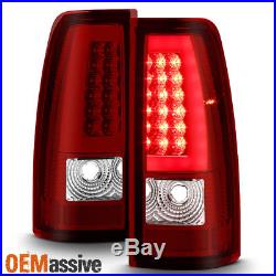 2003-2006 Chevy Silverado 1500 2500 2004-2006 3500 Red LED Tube Tail Lights Lamp