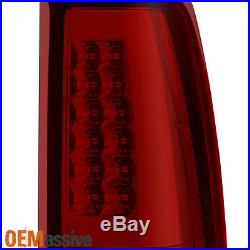2003-2006 Chevy Silverado 1500 2500 2004-2006 3500 Red LED Tube Tail Lights Lamp