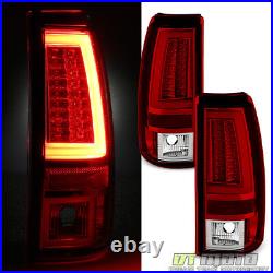 2003-2006 Chevy Silverado 1500 2500 3500 HD Red LED Tube Tail Lights Brake Lamps