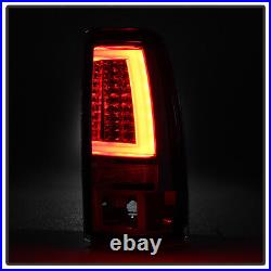 2003-2006 Chevy Silverado 1500 2500 3500 HD Red LED Tube Tail Lights Brake Lamps