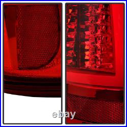 2003-2006 Chevy Silverado 1500 2500 3500 HD Red LED Tube Tail Lights Brake Lamps