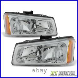 2003-2006 Chevy Silverado 1500 2500 3500 Headlights LED DRL Bumper Signal Lights