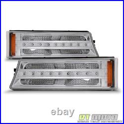 2003-2006 Chevy Silverado 1500 2500 3500 Headlights LED DRL Bumper Signal Lights