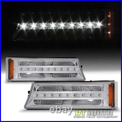 2003-2006 Chevy Silverado 1500 2500 3500 Headlights LED DRL Bumper Signal Lights