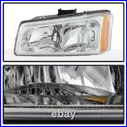 2003-2006 Chevy Silverado 1500 2500 3500 Headlights LED DRL Bumper Signal Lights