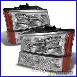 2003-2006 Chevy Silverado 1500 2500 Headlights+Bumper Signal Lamps Left+Right