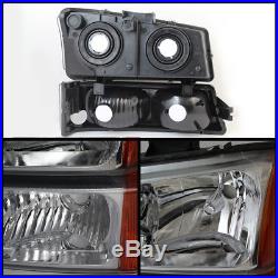 2003-2006 Chevy Silverado 1500 2500 Headlights+Bumper Signal Lamps Left+Right