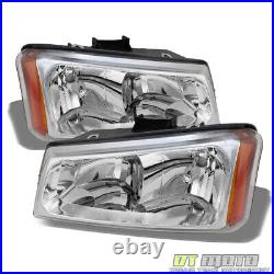 2003-2006 Chevy Silverado Avalanche Headlights+LED Bumper Lamps Signal Lights