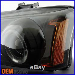 2003-2006 Chevy Silverado Black Smoked LED Halo Head Lights + DRL Signal Lights