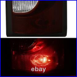 2003-2006 Chevy Silverado DARK RED Brake Tail Lights Lamps +Wiring +Bulbs