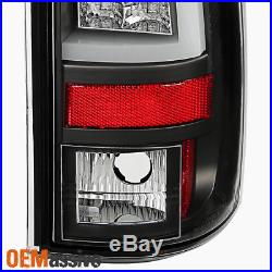 2003-2006 Chevy Silverado GMC Sierra 1500 2500HD 3500 Black LED Tube Tail Lights