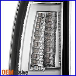 2003-2006 Chevy Silverado GMC Sierra 1500 2500HD 3500 Clear LED Tube Tail Lights