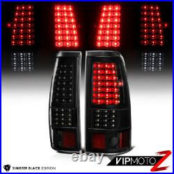 2003-2006 Chevy Silverado Rear DARKEST SMOKE LED Parking Signal Tail Light SET