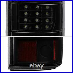 2003-2006 Chevy Silverado Rear DARKEST SMOKE LED Parking Signal Tail Light SET