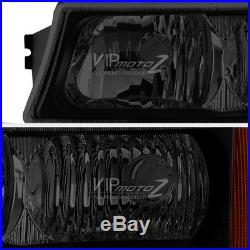 2003-2006 Chevy Silverado SINISTER BLACK 03-05 Avalanche Headlight Bumper Lamp